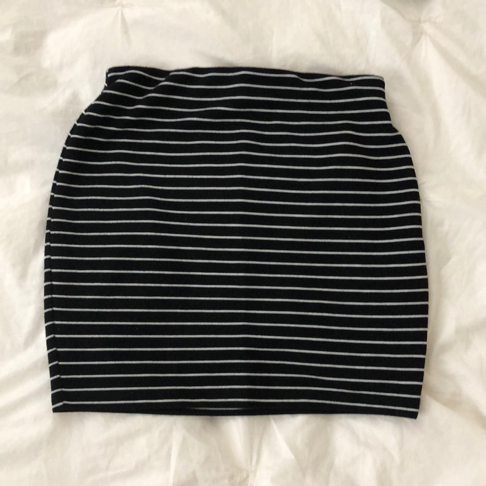 Black striped skirt
